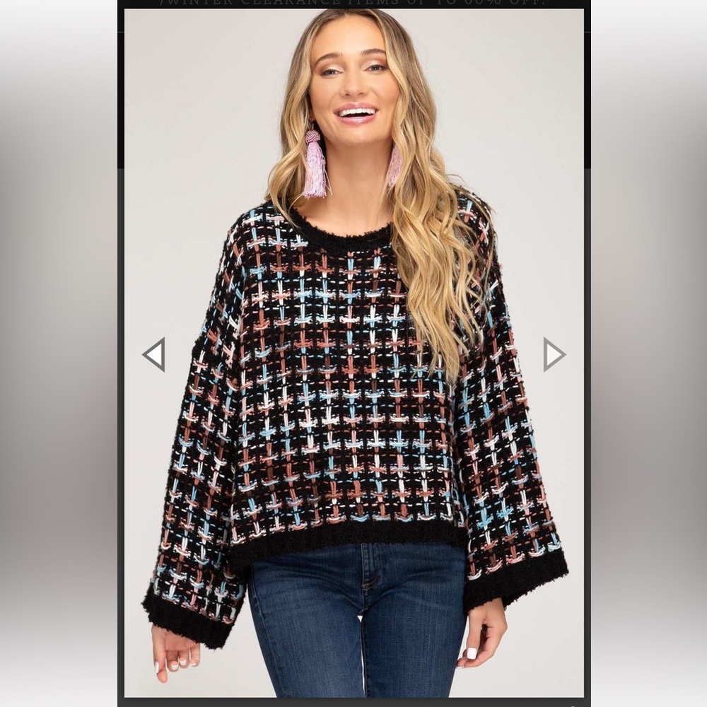 She + Sky Sweater Size M/L. NWT